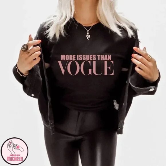 More issues than Vogue Graphic Black T-Shirt - Picture 3 of 5